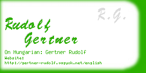 rudolf gertner business card